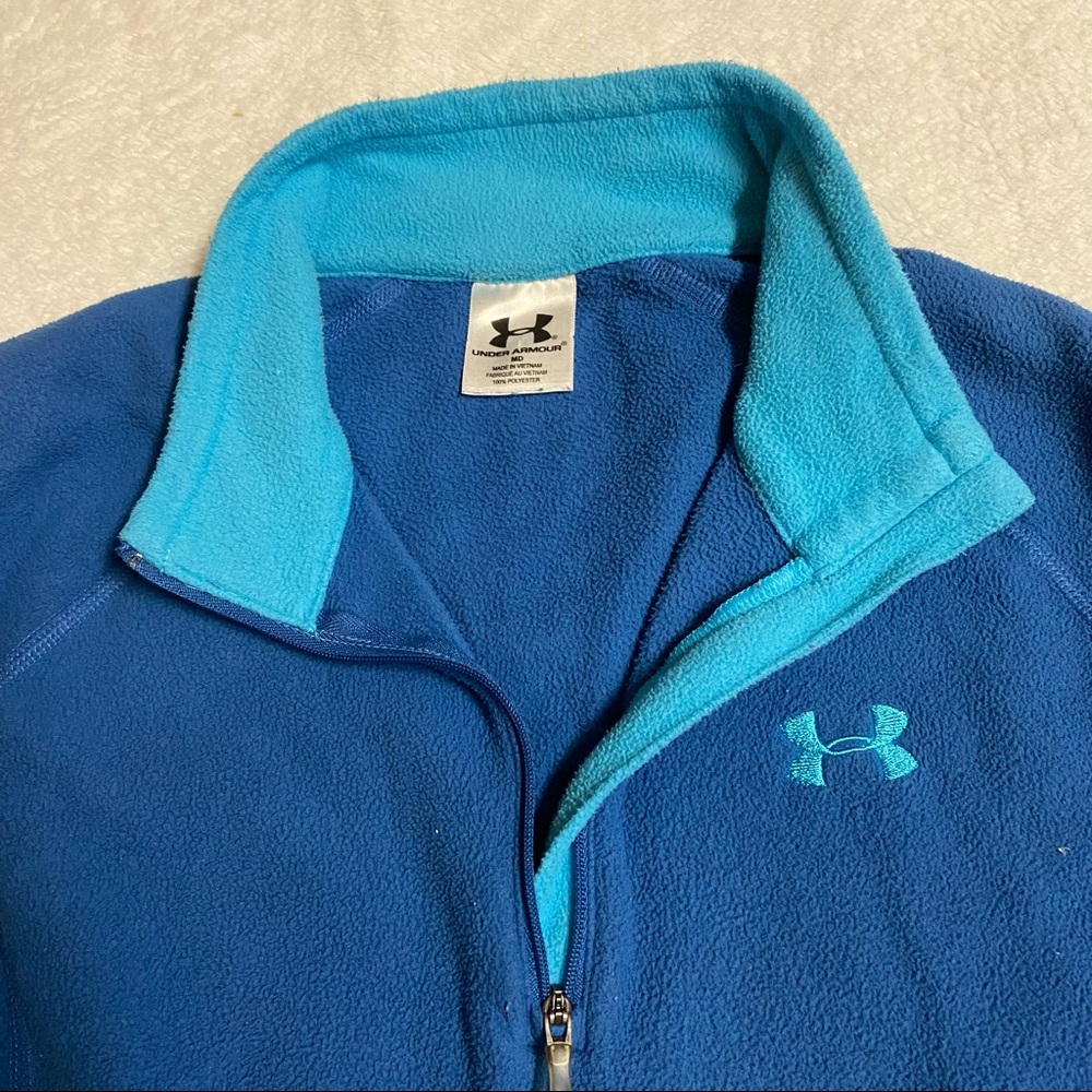 SOLD Under Armour Blue Fleece 3/4 Zip Pullover